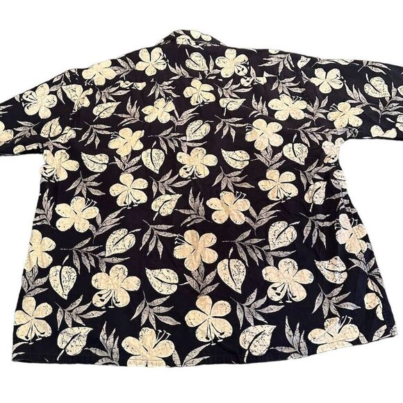 Campia Moda Men's 2XL Blue Floral Hawaiian Shirt Vintage Short Sleeve - Picture 7 of 10